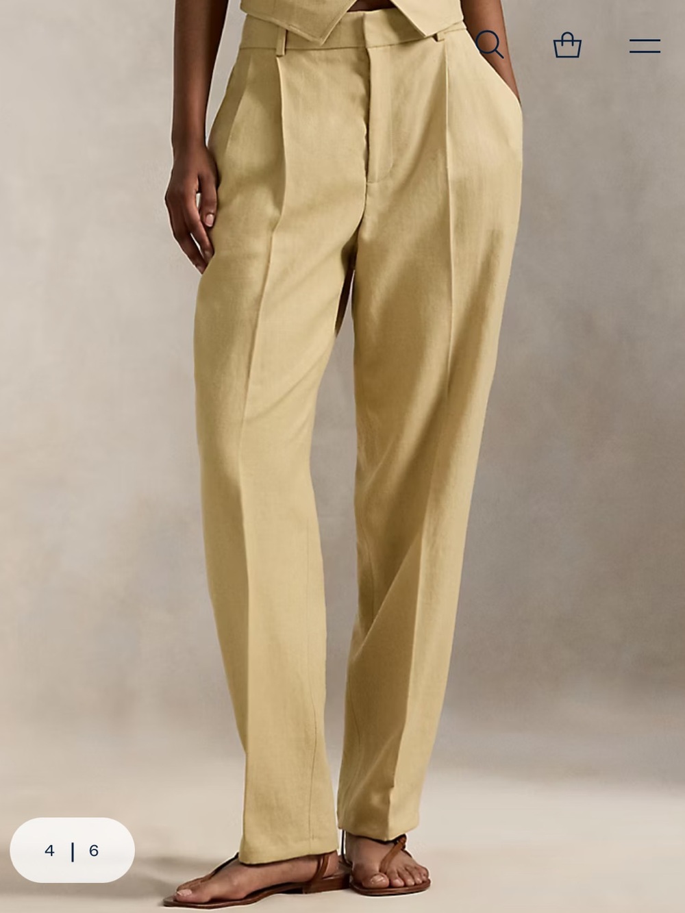 Polo Ralph Lauren Pleated Chino Pants tin Tan